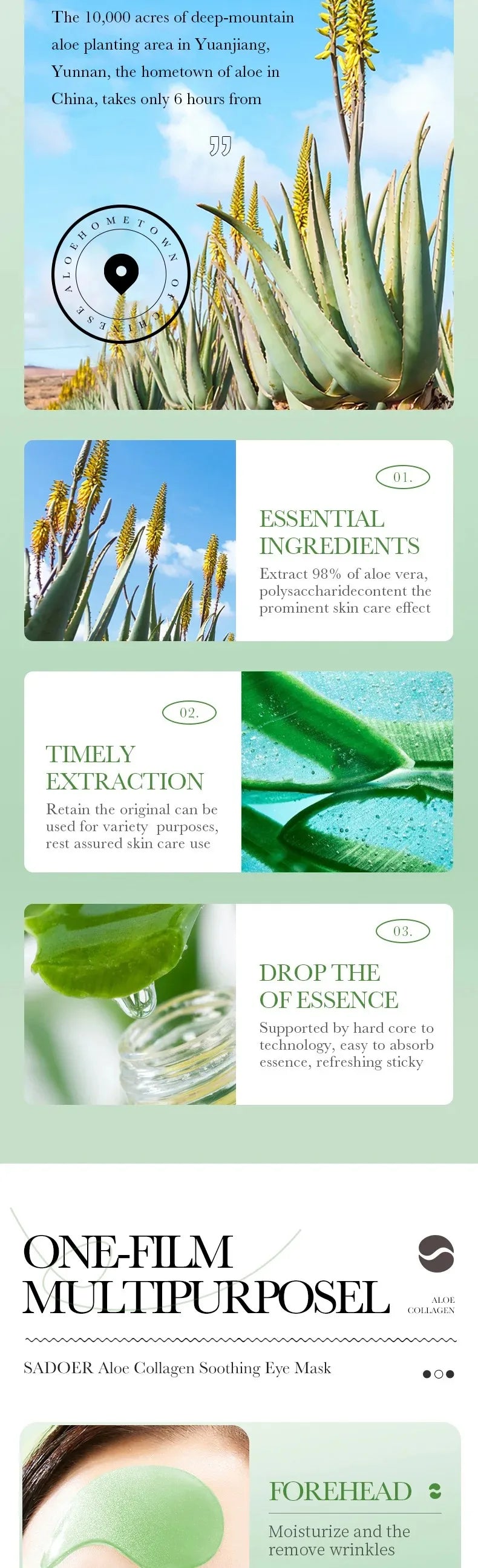 Patchs Yeux Aloe Vera & Collagène